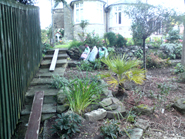 Landscaping in Coity Bridgend, White - DURING